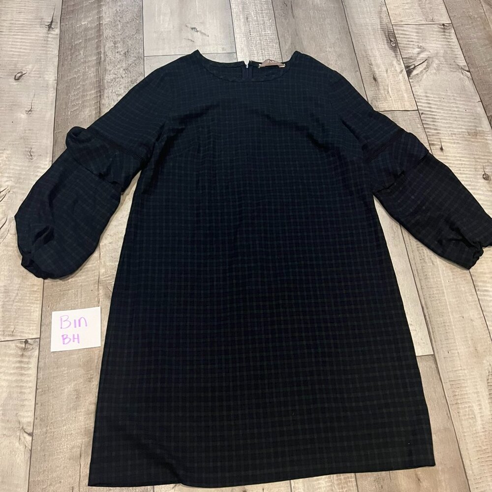 LOFT Dress, plaid green and navy Size 12 BH